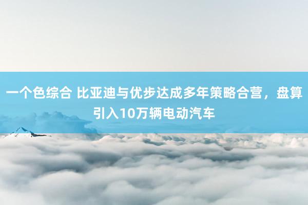 一个色综合 比亚迪与优步达成多年策略合营，盘算引入10万辆电动汽车