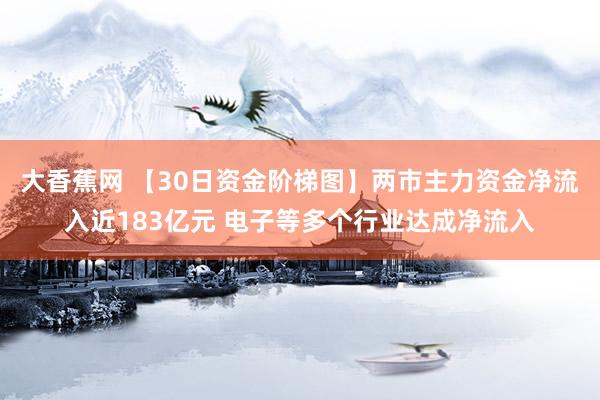 大香蕉网 【30日资金阶梯图】两市主力资金净流入近183亿元 电子等多个行业达成净流入