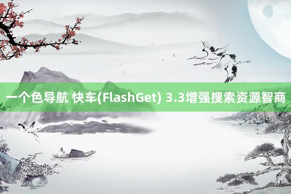 一个色导航 快车(FlashGet) 3.3增强搜索资源智商